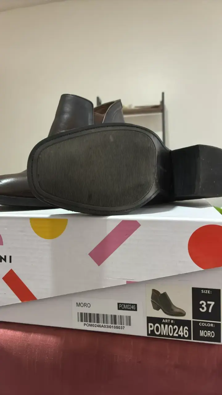 Botines de cuero 37 marrón Pollini talla 37 - 3