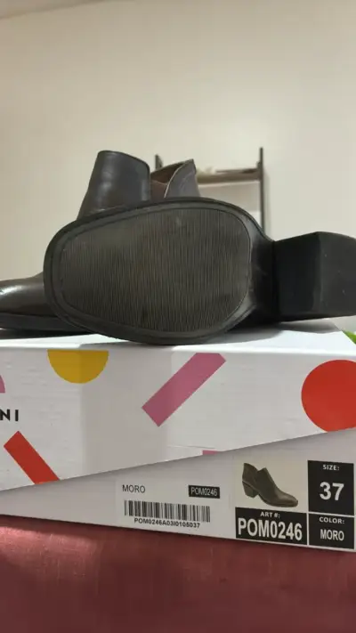 Botines de cuero 37 marrón Pollini talla 37 - miniatura 3