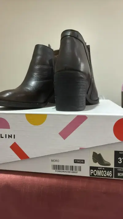 Botines de cuero 37 marrón Pollini talla 37 - miniatura 4