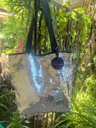 Bolso de lentejuelas plateadas Rosma - miniatura 1