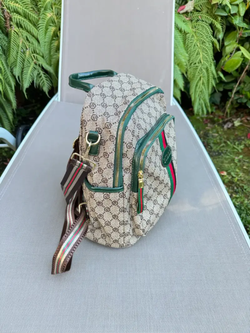 Mochila de lona con diseño monograma - 2