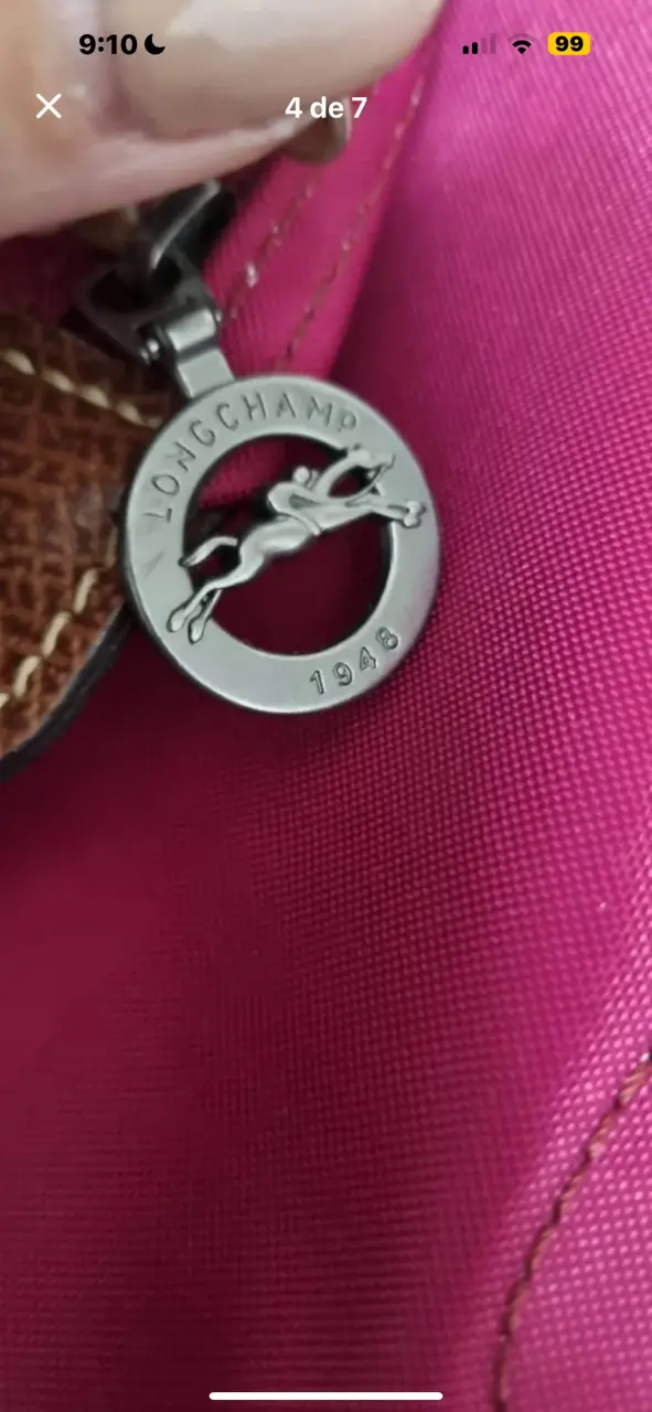 Bolso tote fucsia con asas de cuero - 3