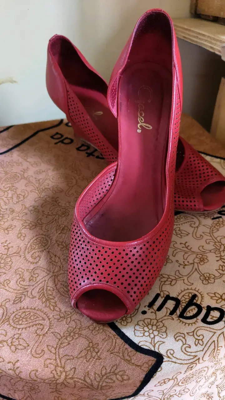 Zapatos gacel rojos y blanco - 3