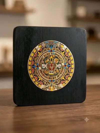 Calendario Azteca Decorativo en Madera - miniatura 1