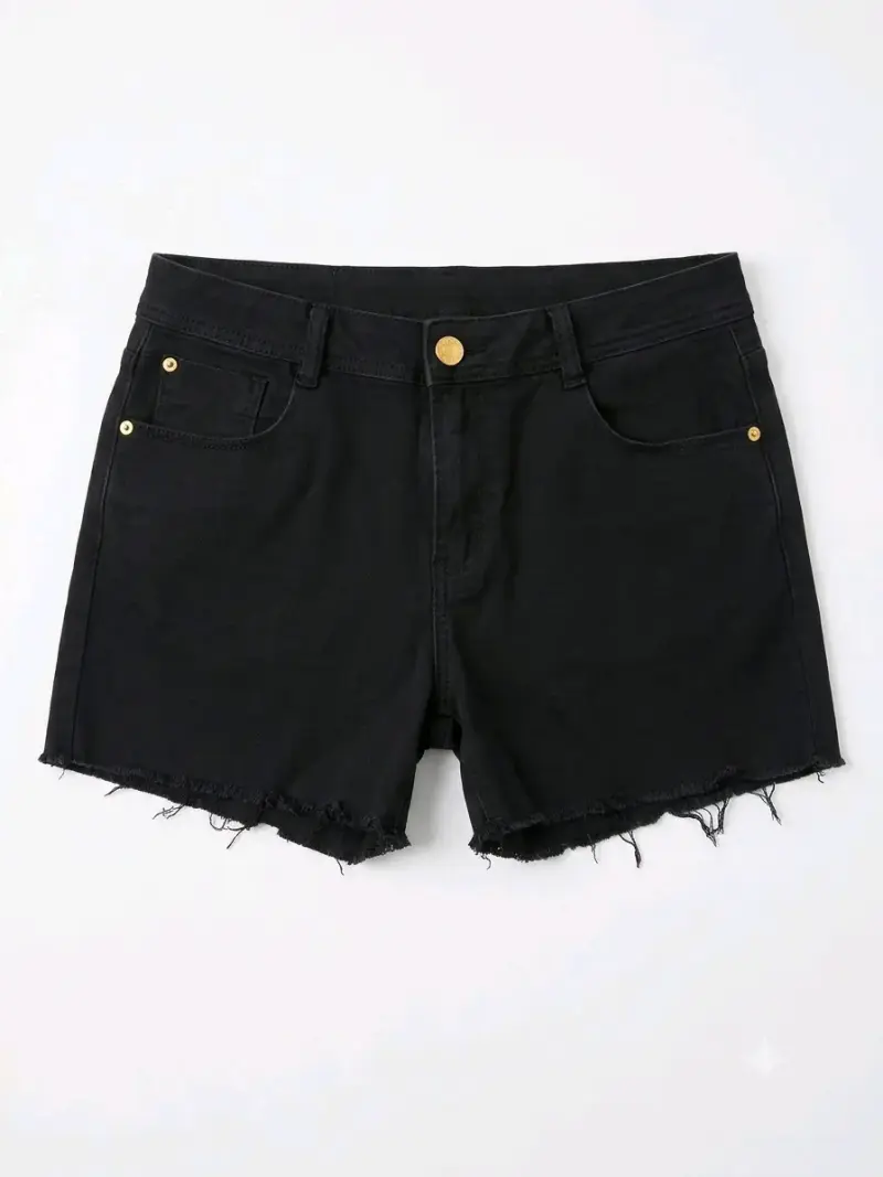 Mini shorts negros mujer Y2K