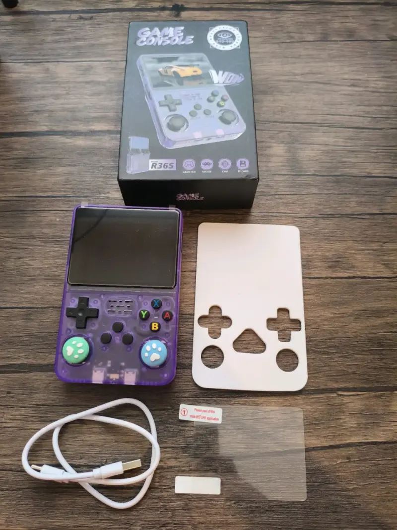Consola Retro R36S Morada + Caja y Accesorios - 3