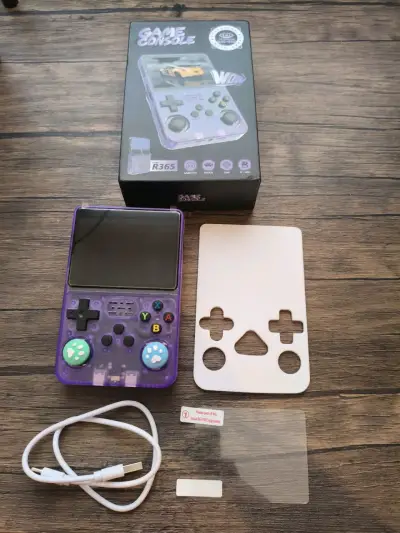 Consola Retro R36S Morada + Caja y Accesorios - miniatura 3