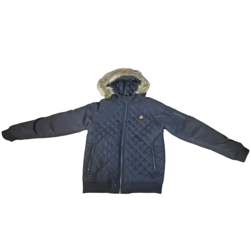 Chaqueta acolchada con capucha Cutback negra - 1