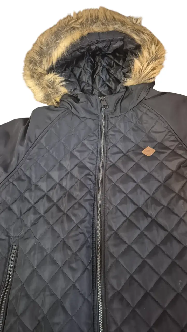 Chaqueta acolchada con capucha Cutback negra - 3