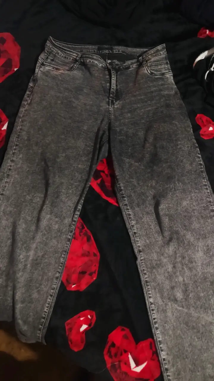 Jeans gris jaspeado para mujer talla 46 - 1