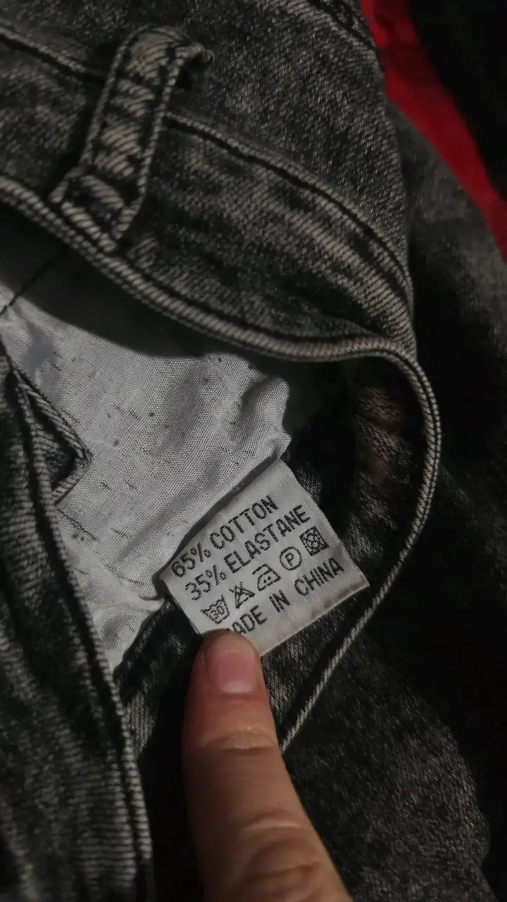 Jeans gris jaspeado para mujer talla 46 - 3