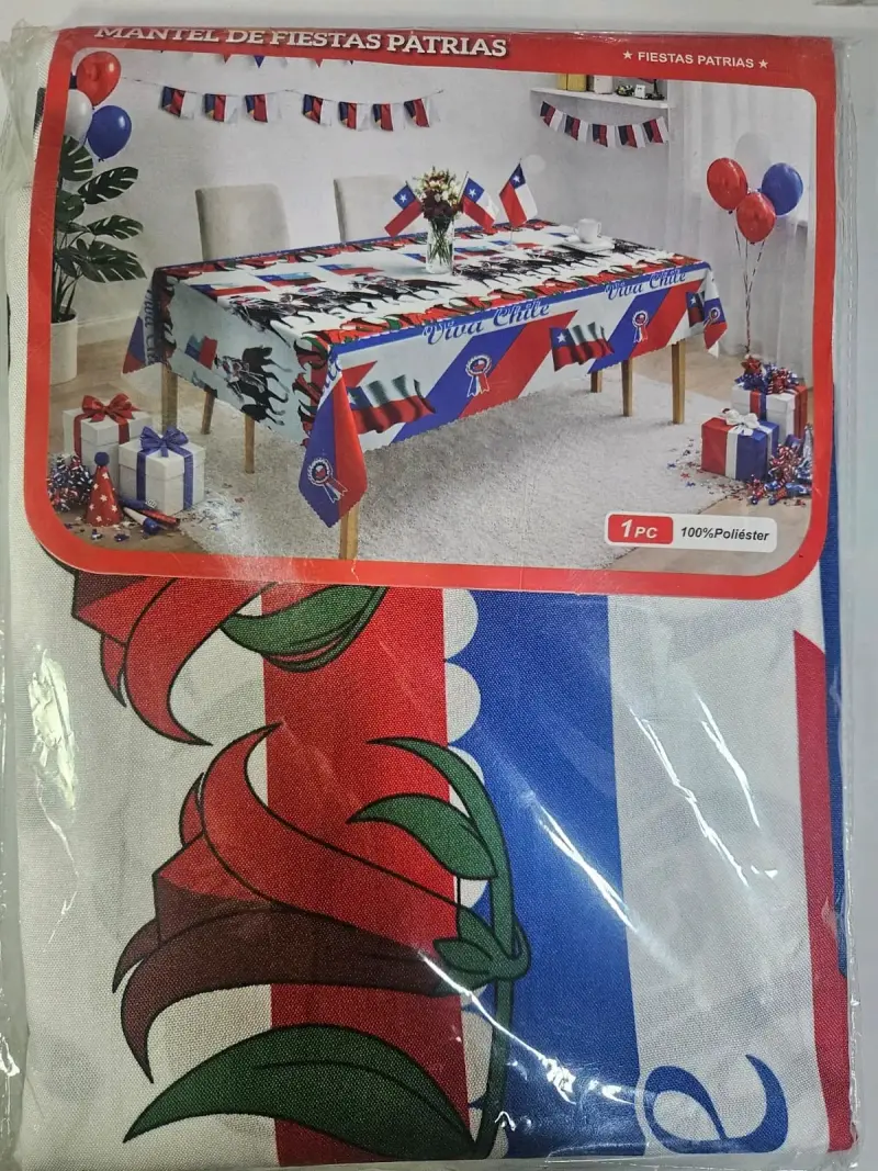 Mantel dieciochero para Fiestas Patrias 2.20x1.50m - 3