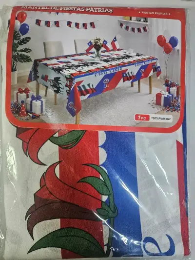Mantel dieciochero para Fiestas Patrias 2.20x1.50m - miniatura 3