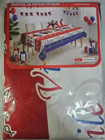 Mantel dieciochero para Fiestas Patrias 2.20x1.50m - miniatura 5