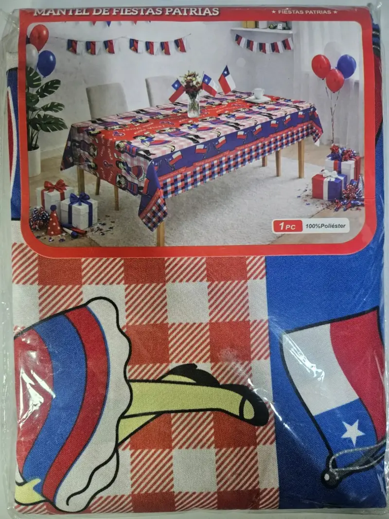Mantel dieciochero para Fiestas Patrias 2.20x1.50m - 6