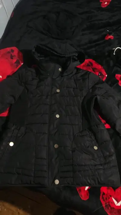 Abrigo negro acolchado para mujer talla XL - miniatura 1