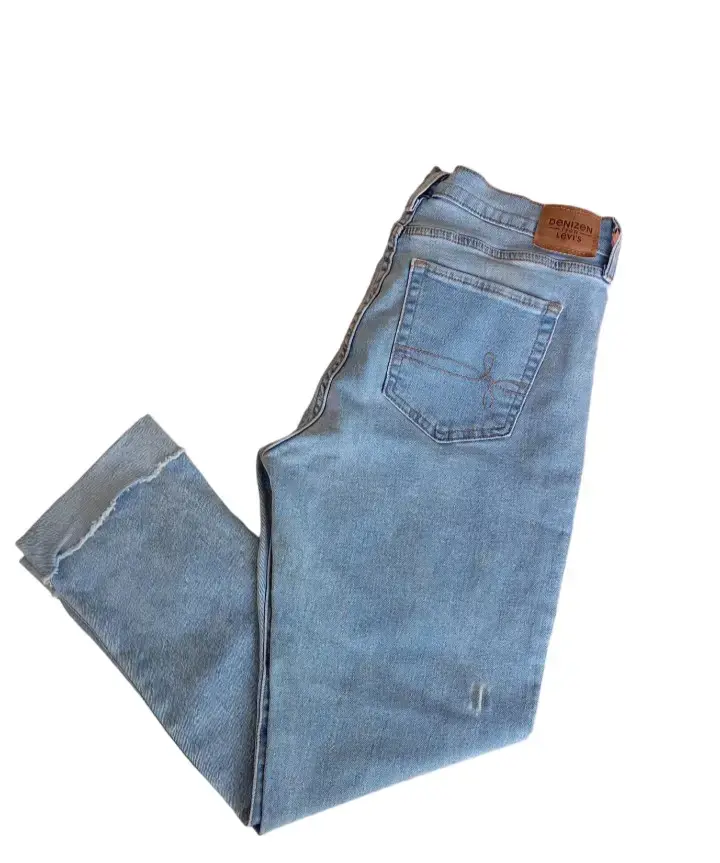 Jeans de mezclilla azul claro para mujer - 2