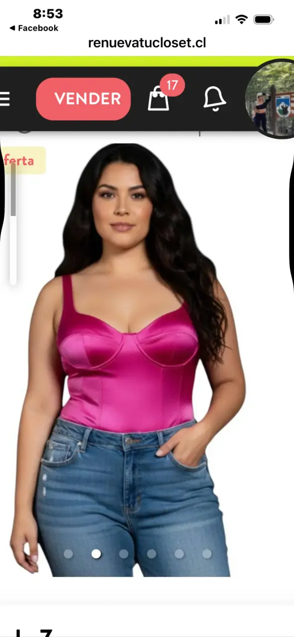 Body fucsia con tirantes anchos - 2