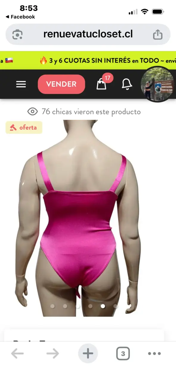 Body fucsia con tirantes anchos - 4