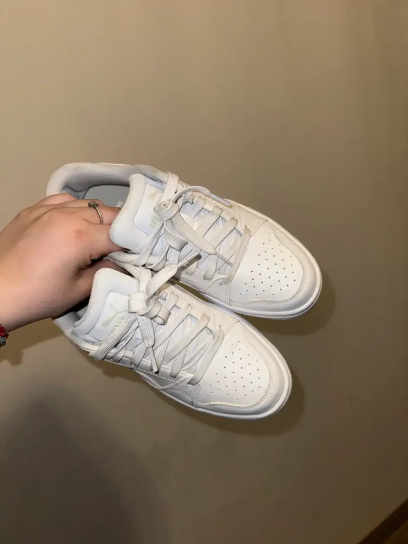 Zapatillas blancas Puma de cuero para mujer - 3