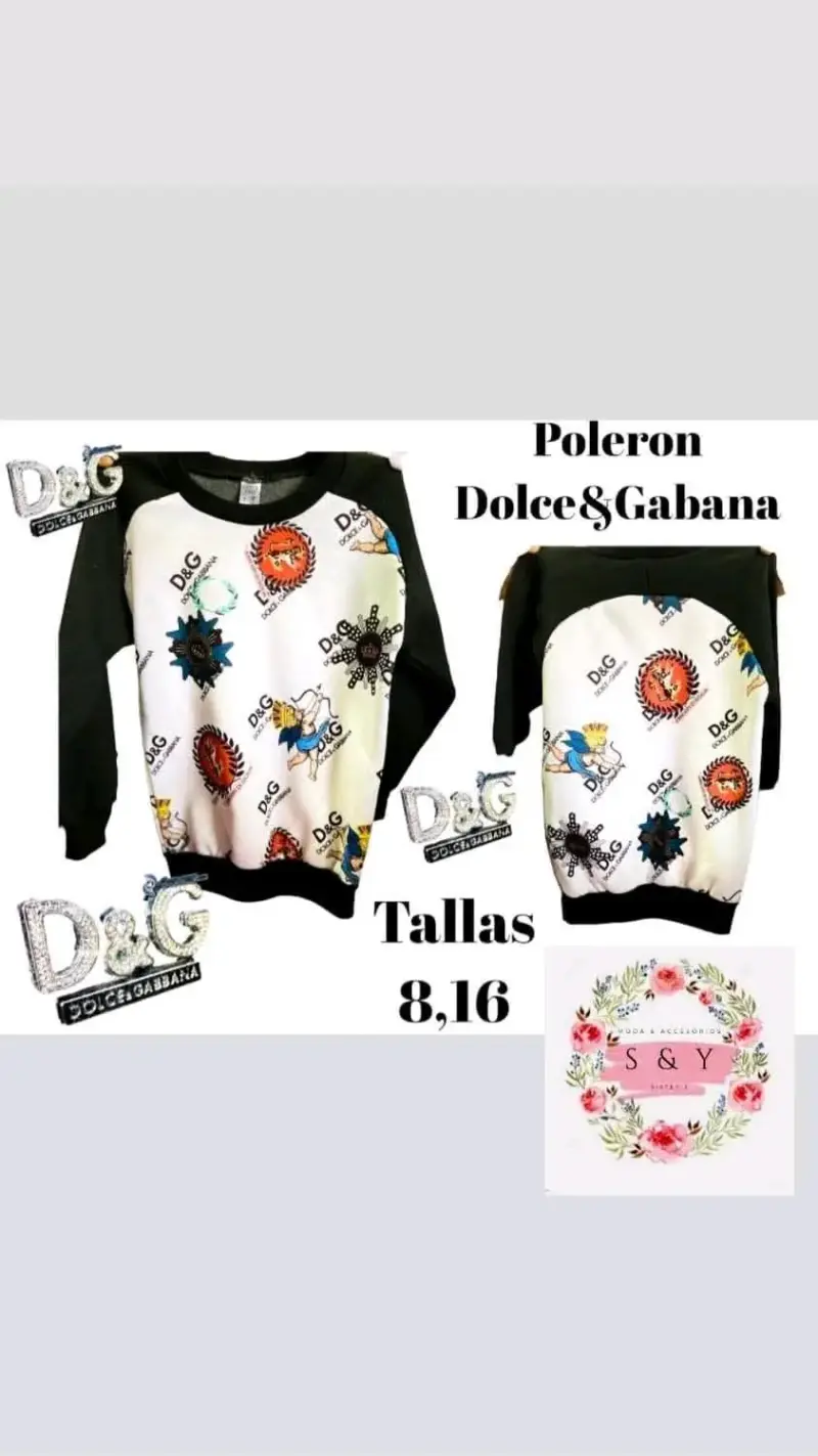 Polerón infantil estampado Versace talla 10 - 3