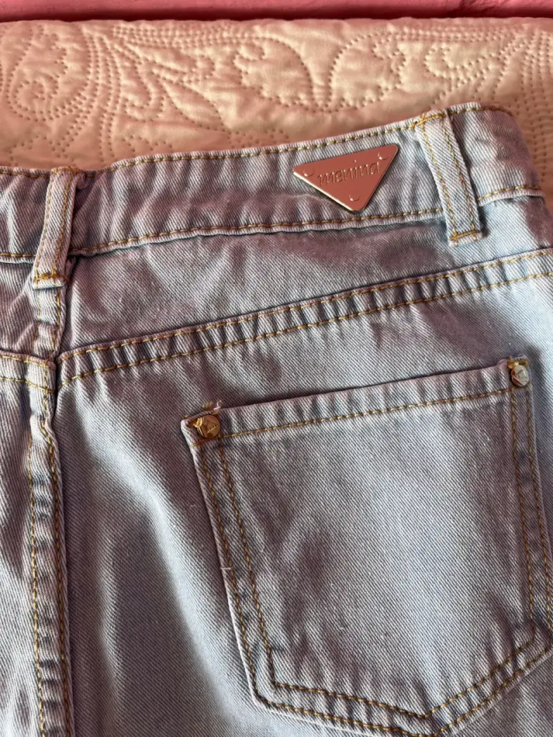 Pantalones cargo de mezclilla azul claro - 5