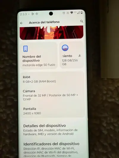 Smartphone Motorola Edge 50 Fusion con caja - miniatura 6