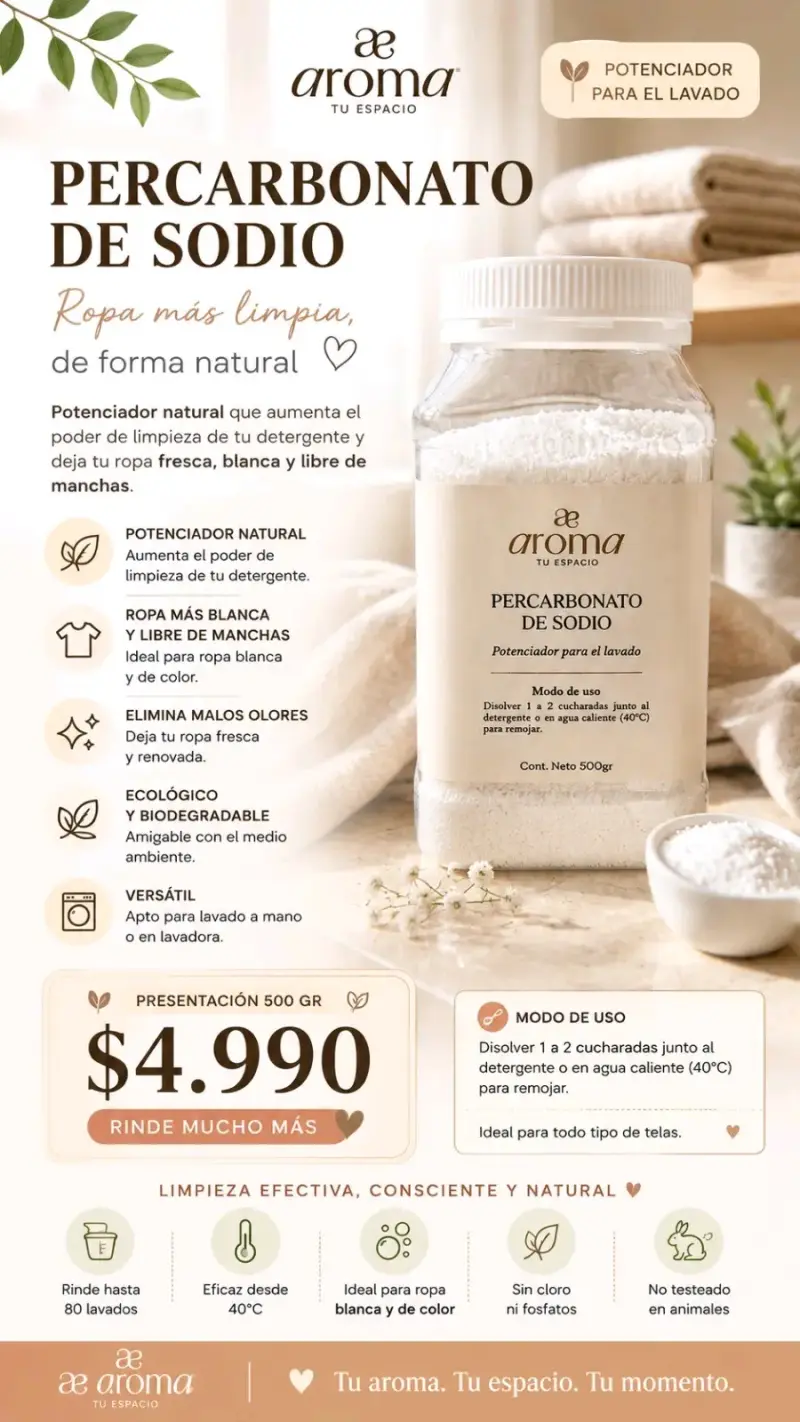 Percarbonato de Sodio Aroma 500g blanqueador