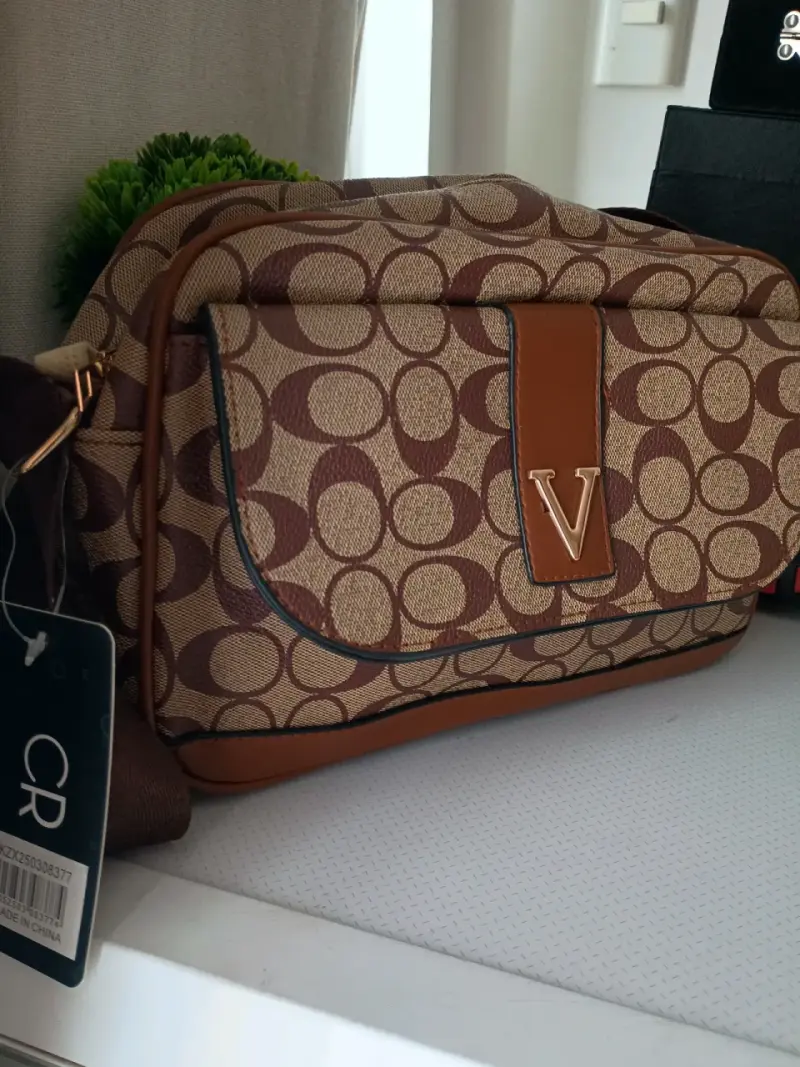 Bolso bandolera con diseño de círculos - 3