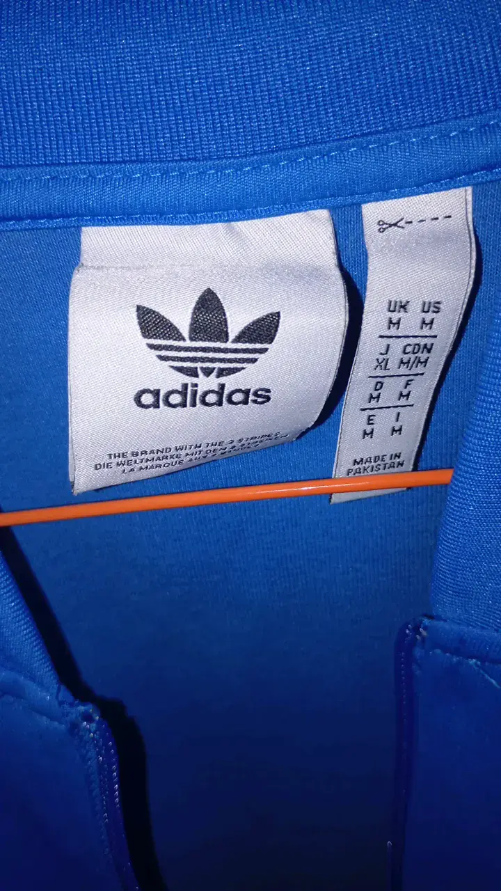 Chaqueta deportiva azul Adidas con cierre - 3