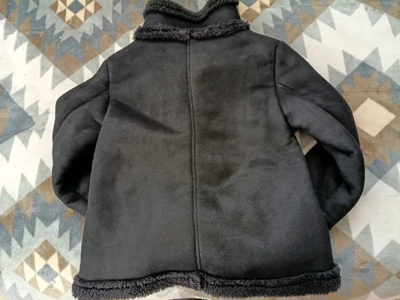 Chaqueta de invierno negra con forro de lana - 2