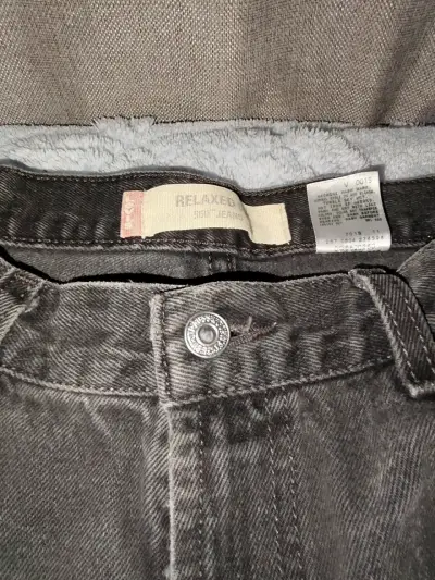 Jeans Levi's negros relajados para hombre y mujer - miniatura 2