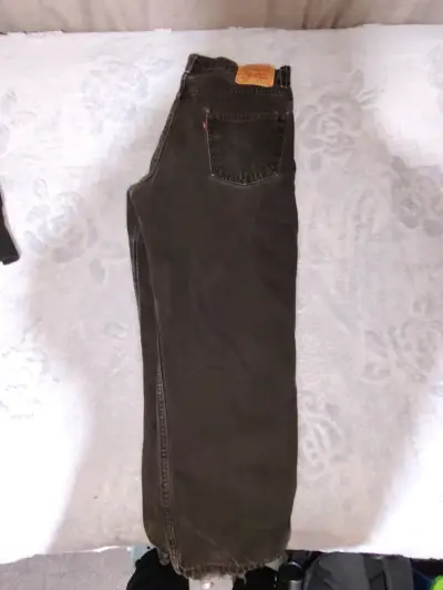 Jeans Levi's negros relajados para hombre y mujer - miniatura 3