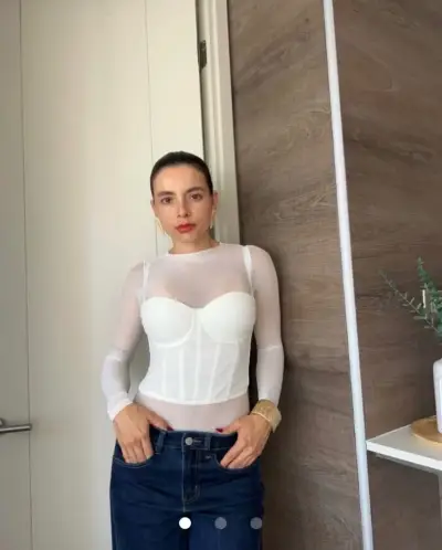 Top transparente blanco - miniatura 1