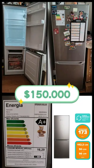 Refrigerador Mademsa MED165 - miniatura 1