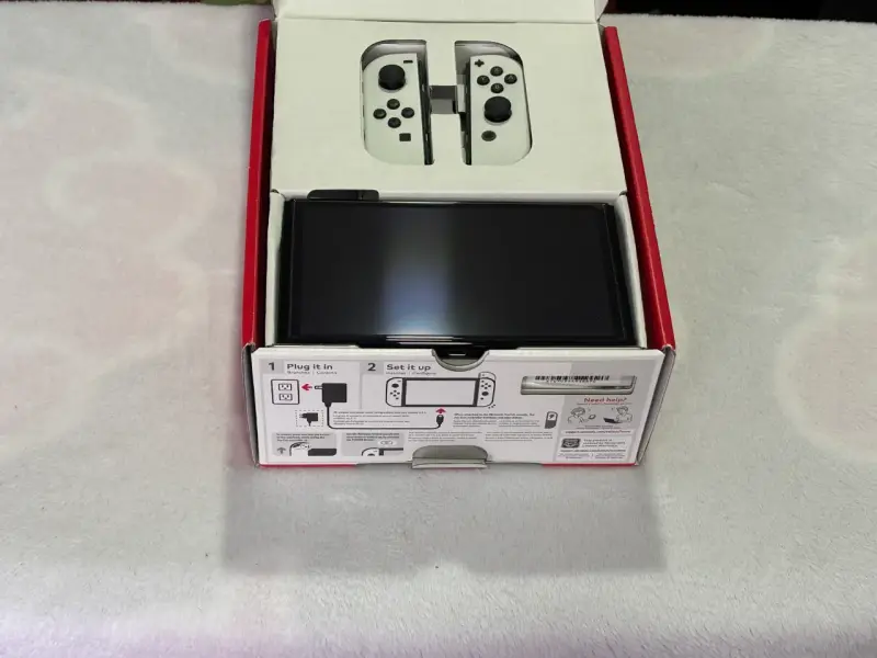 Nintendo Switch OLED Blanca 64GB Completa + Caja - 4