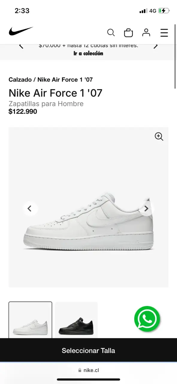Zapatillas Nike Air Force 1 Blancas Usadas - 5