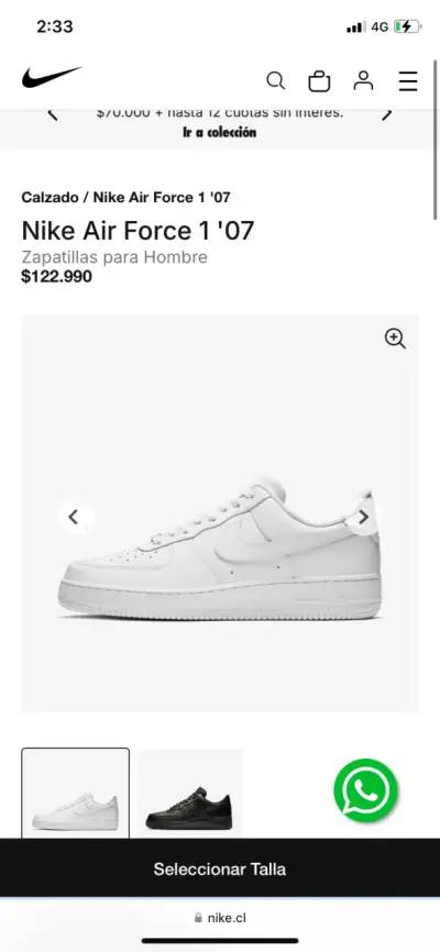 Zapatillas Nike Air Force 1 Blancas Usadas - miniatura 5