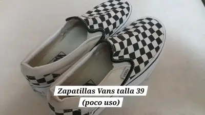 Zapatillas Vans Checkerboard talla 39 poco uso - miniatura 1