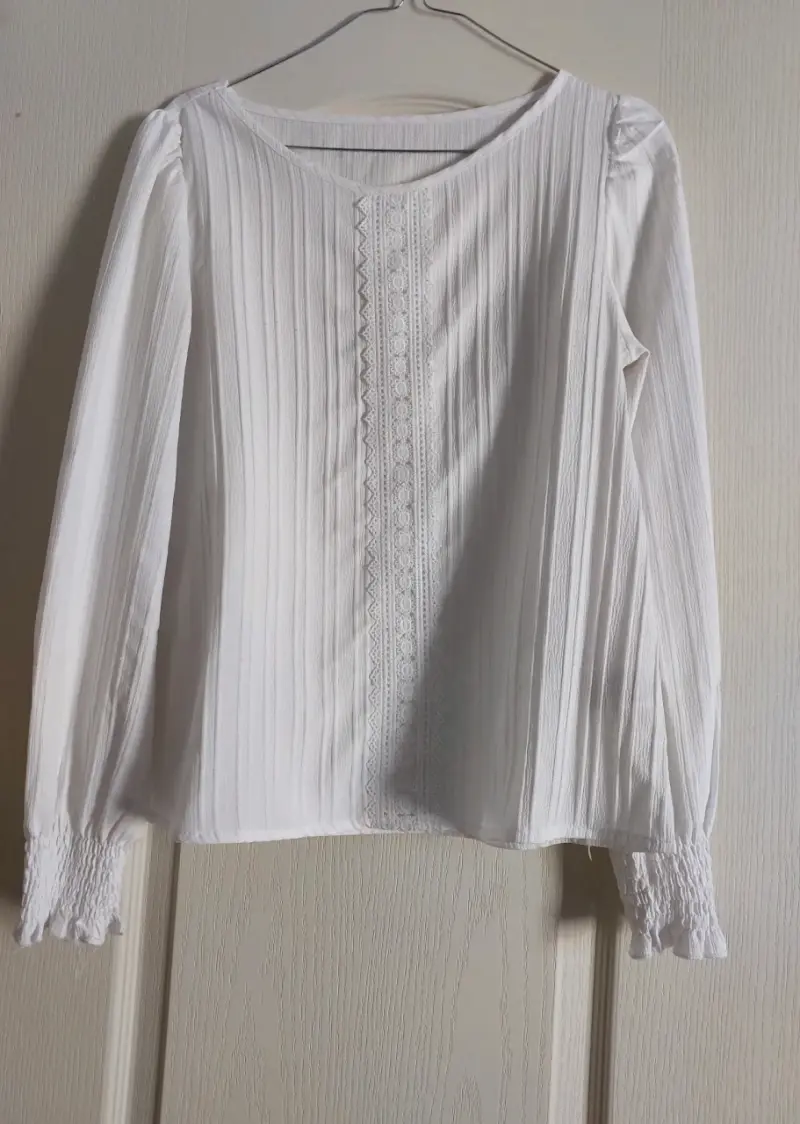 Blusa blanca para mujer talla s