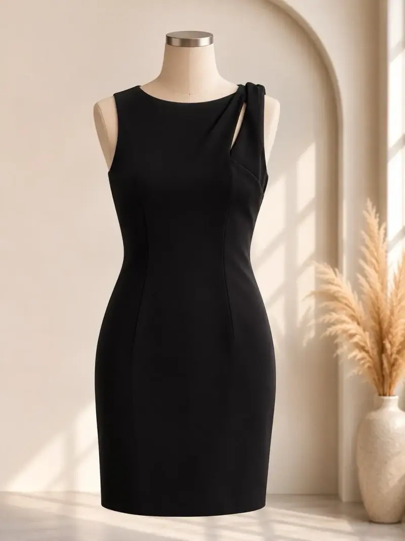 Vestido negro sin mangas Armani Exchange - 1