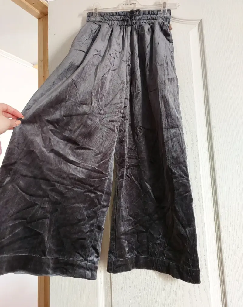 Pantalones anchos grises talla 12 - 1