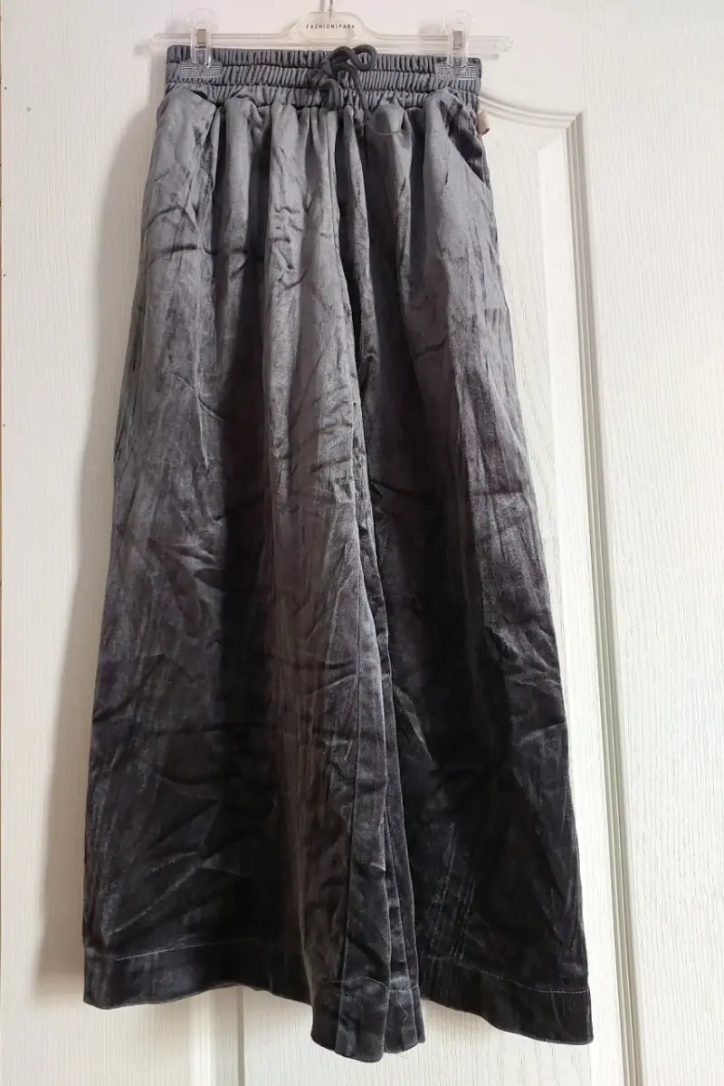 Pantalones anchos grises talla 12 - 2