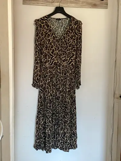 Vestido largo animal print Saville Row - miniatura 2