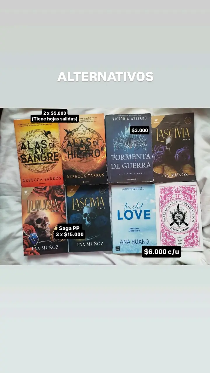 Colección de libros alternativos variados