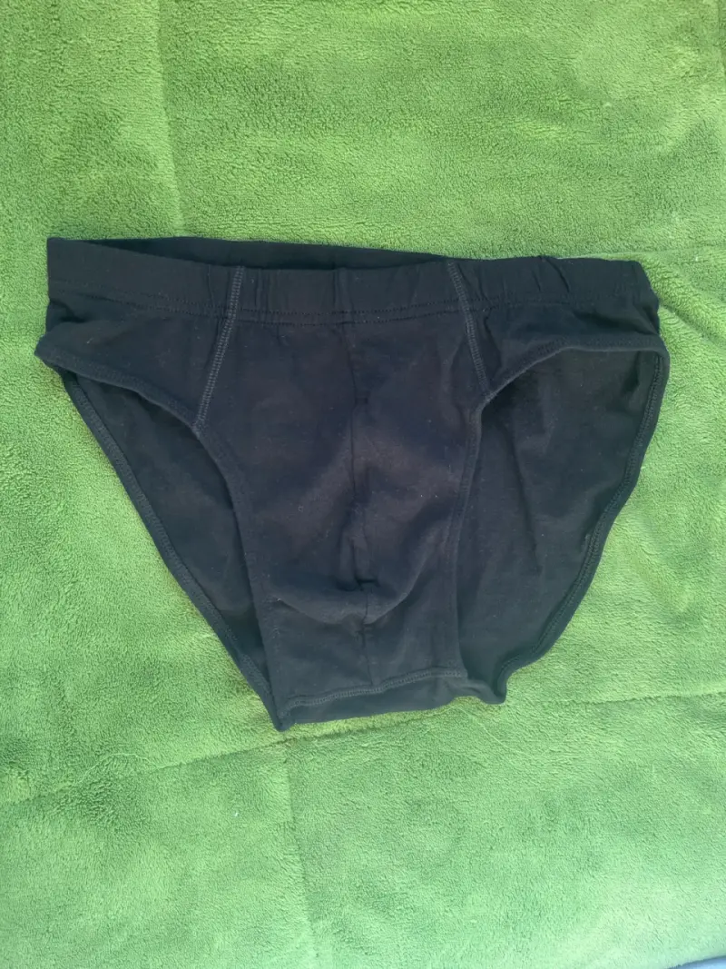 Calzoncillo negro de algodón para hombre - 1