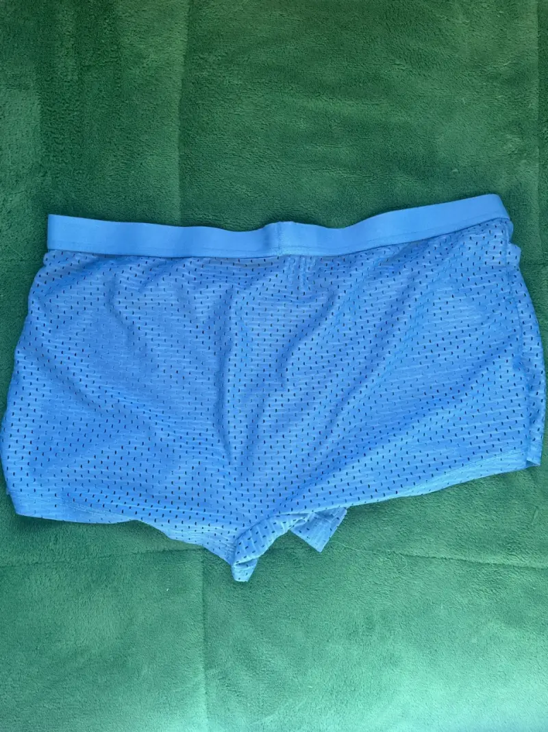 Boxer calzoncillo azul de malla para hombre - 2