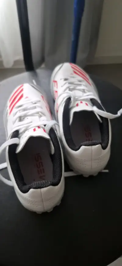 Zapatillas de fútbol Adidas Messi F50 blancas - miniatura 3