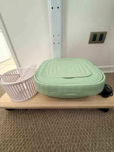 Mini lavadora portátil plegable verde - miniatura 3