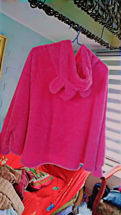 Polerón de felpa rosa con capucha 'Sweet Dreams' - miniatura 2